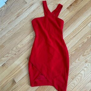 Likely Elegant Mini Red Dress